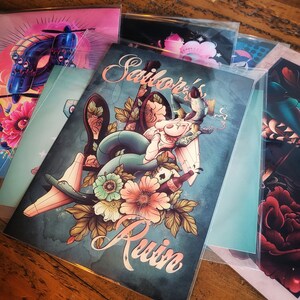 FleurBirdie Art - grande impression de carte postale