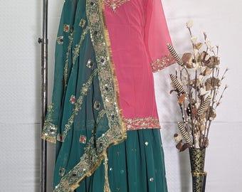 Embroidered Sequin Lehenga Choli Indian Wedding Dress