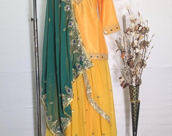 Embroidered Sequin Lehenga Choli, Indian Wedding Dress