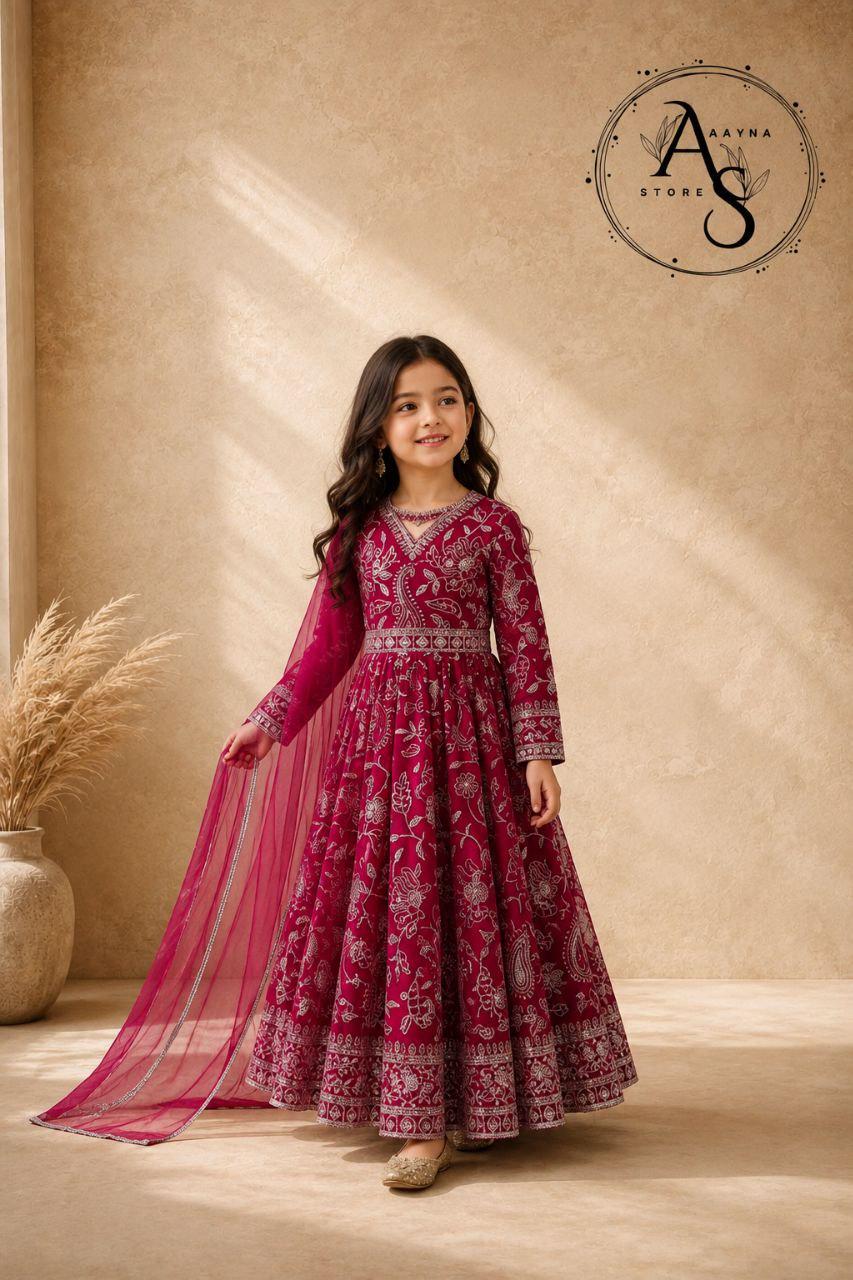 maroon and gold indian dress [CODE: APPSALE16] 4TH OF JULY SALE