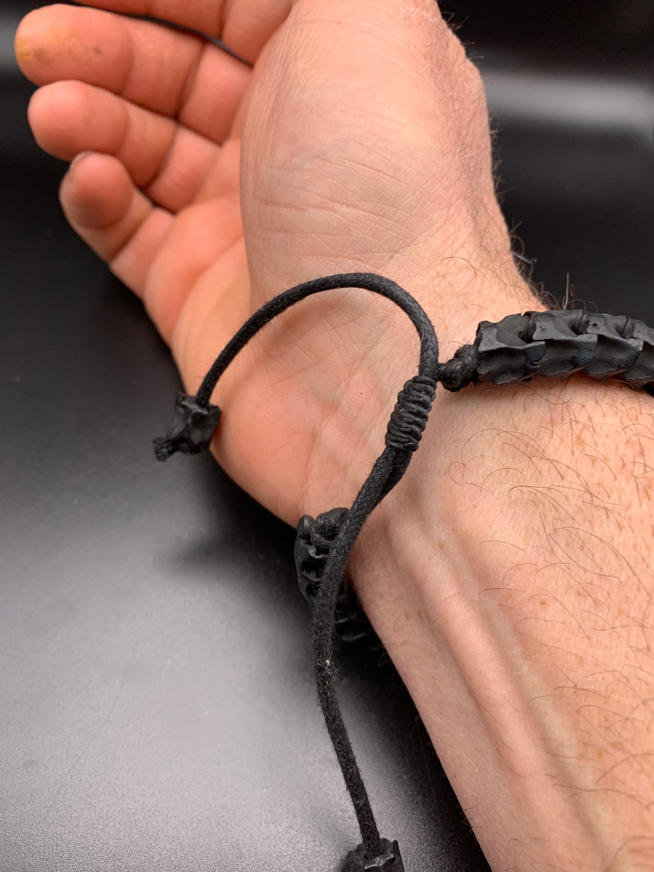 Real Snake Vertebrae Adjustable Bracelet Etsy