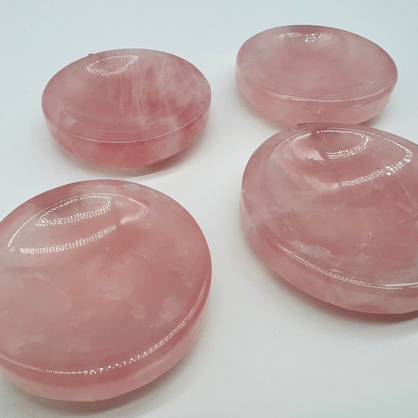 Mini bol en quartz rose - Vide-poches en cristal