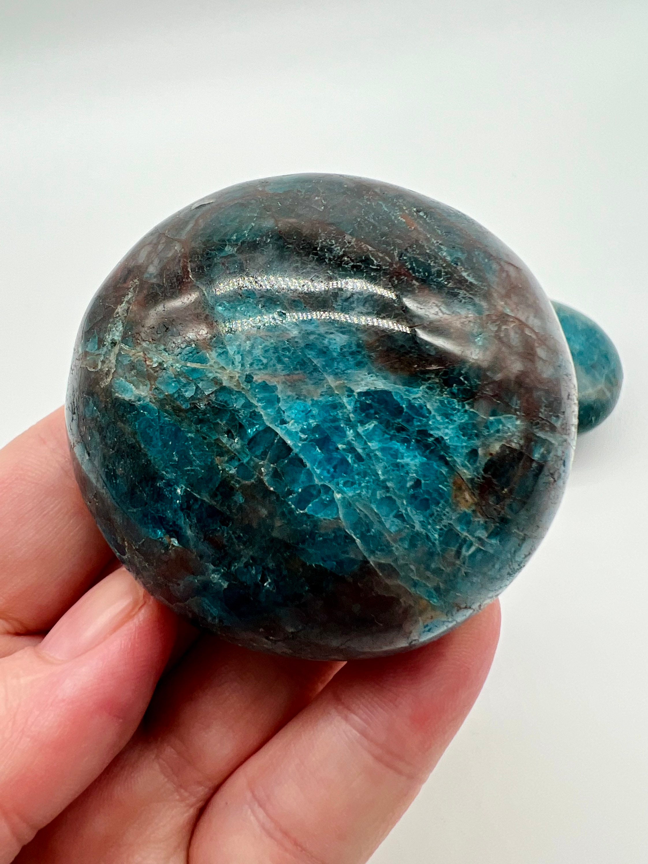 Beautiful Blue Apatite Palm Stone - Etsy