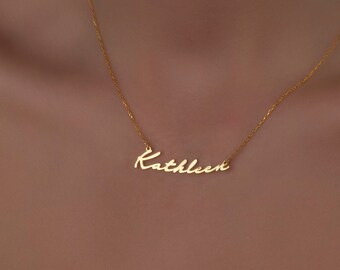 Personalized Name Necklace: Dainty Sterling Silver or 14K Gold