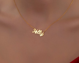 Personalized Name Necklace: Dainty 14K Gold, Sterling Silver