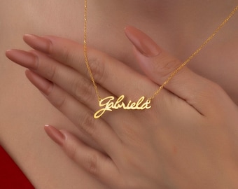 Dainty Personalized Name Necklace: Sterling Silver Charm Jewelry