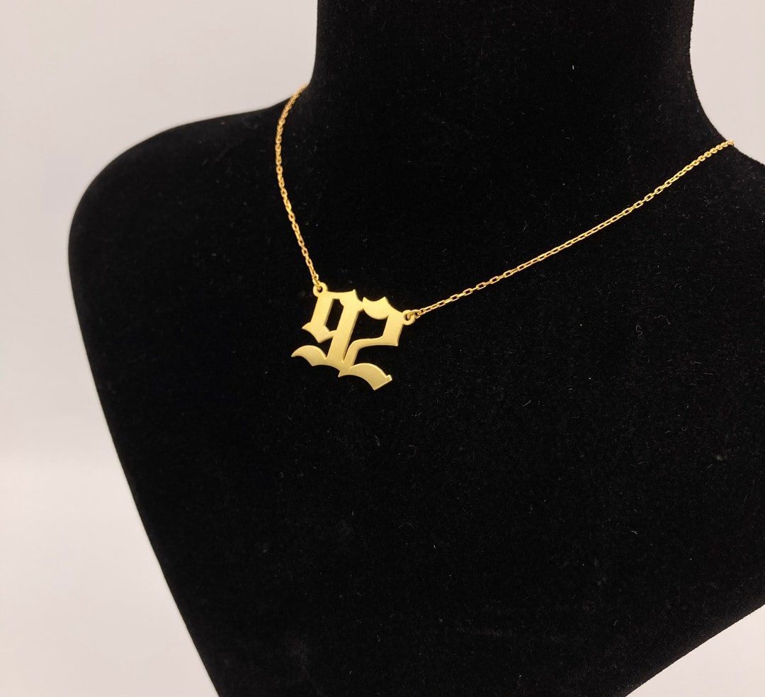 Dainty Custom Number Necklace: Personalized 14K Gold Pendant - Etsy