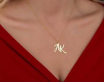 Two Initial Necklace - Custom Two Letter Necklace - Personalized Double Letter Necklace - Dainty Two Letter Necklace - Custom Initial Gift