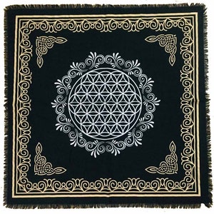 Altar Cloth 36 X 36 Inches Flower Of Life Wonderful Cotton Indian Table Cover Altar Cloth 36 X 36 Inches Flower Of Life Wonderful Cotton Indian Table Cover