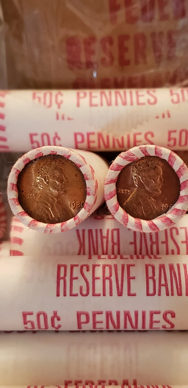 Penny Rolls 1980 Cleveland Federal Reserve Etsy