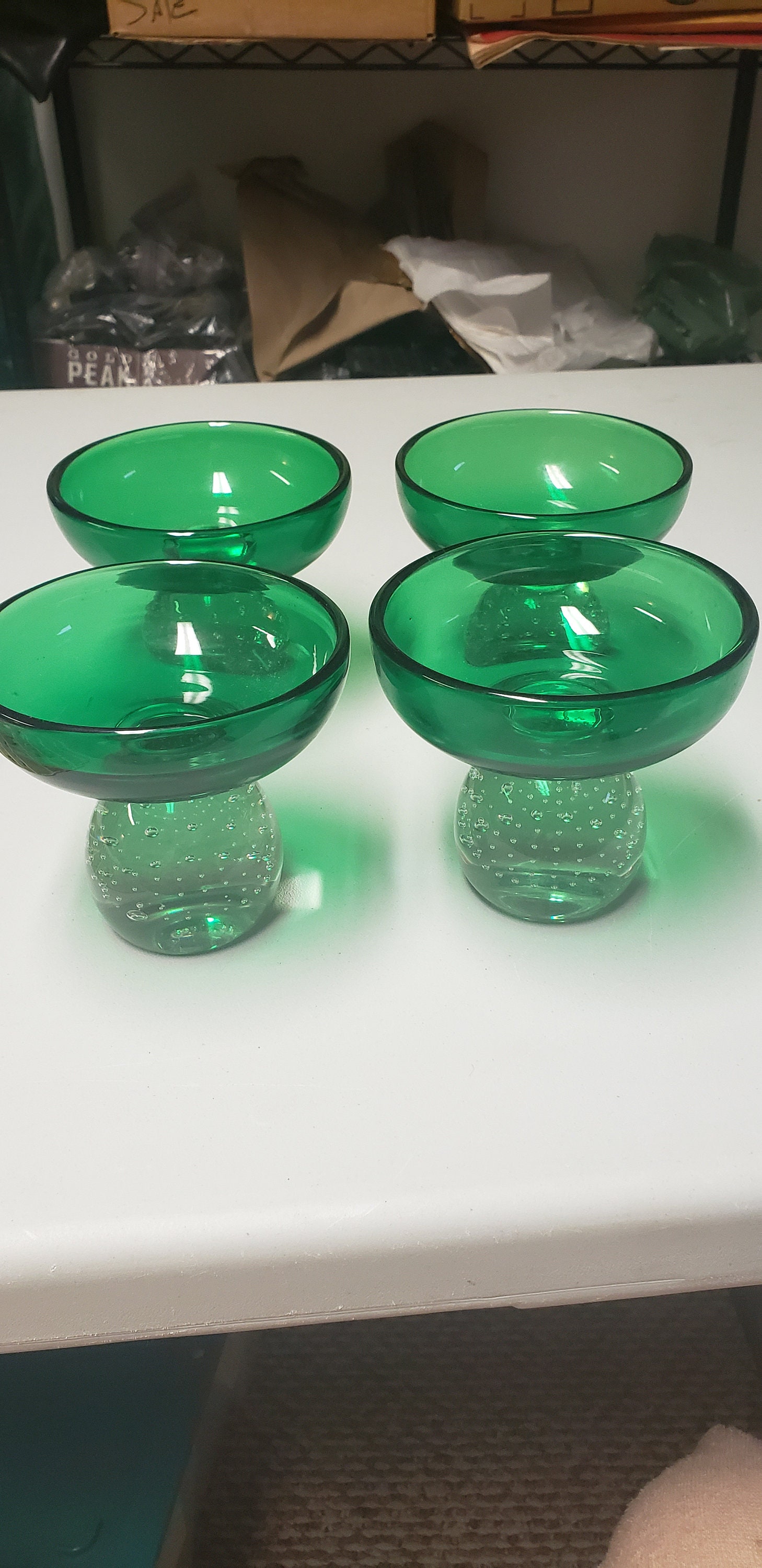 Carl Erickson Freehand Glas Kompott/ Eisschalen