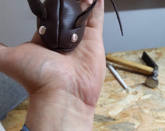 Cat Toy Leather Mouse Teaser