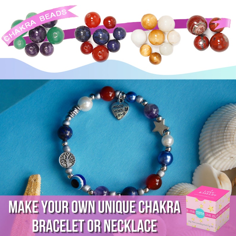 Modda Natural Stone Jewelry Making Kit With Course Crystal Etsy