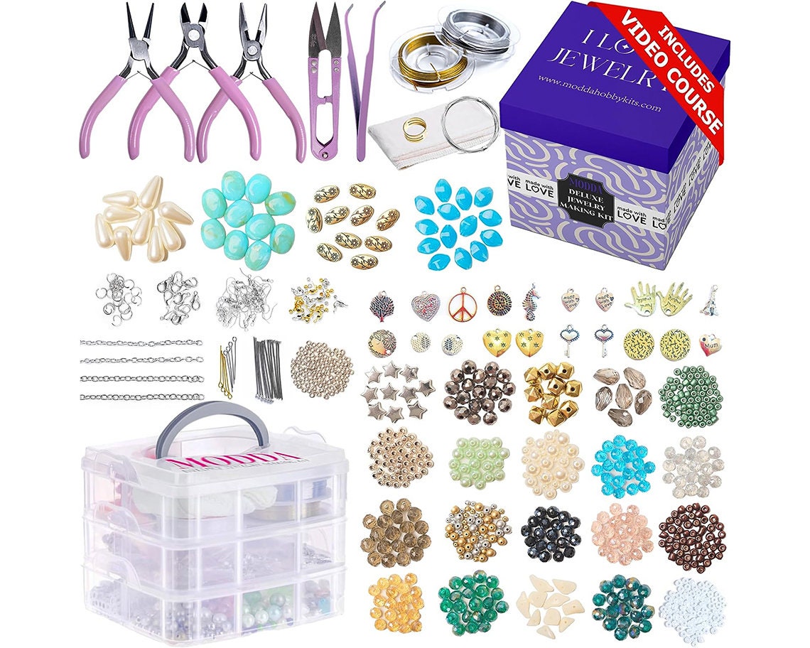 122PCS Set Charm Bracelet DIY Set Charm Bracelet Making Kit, for Girl  Children DIY Bracelet Jewelry Making Christmas Gift 