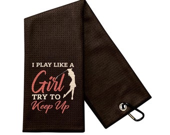 Toallas de golf para damas - Swing Like a Girl para mujeres - Regalo de toalla de golf Día de las Madres