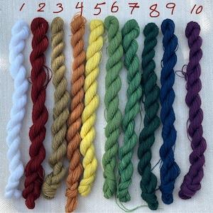 Natural dyed wool yarn