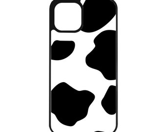 Cow Print Black iPhone Case