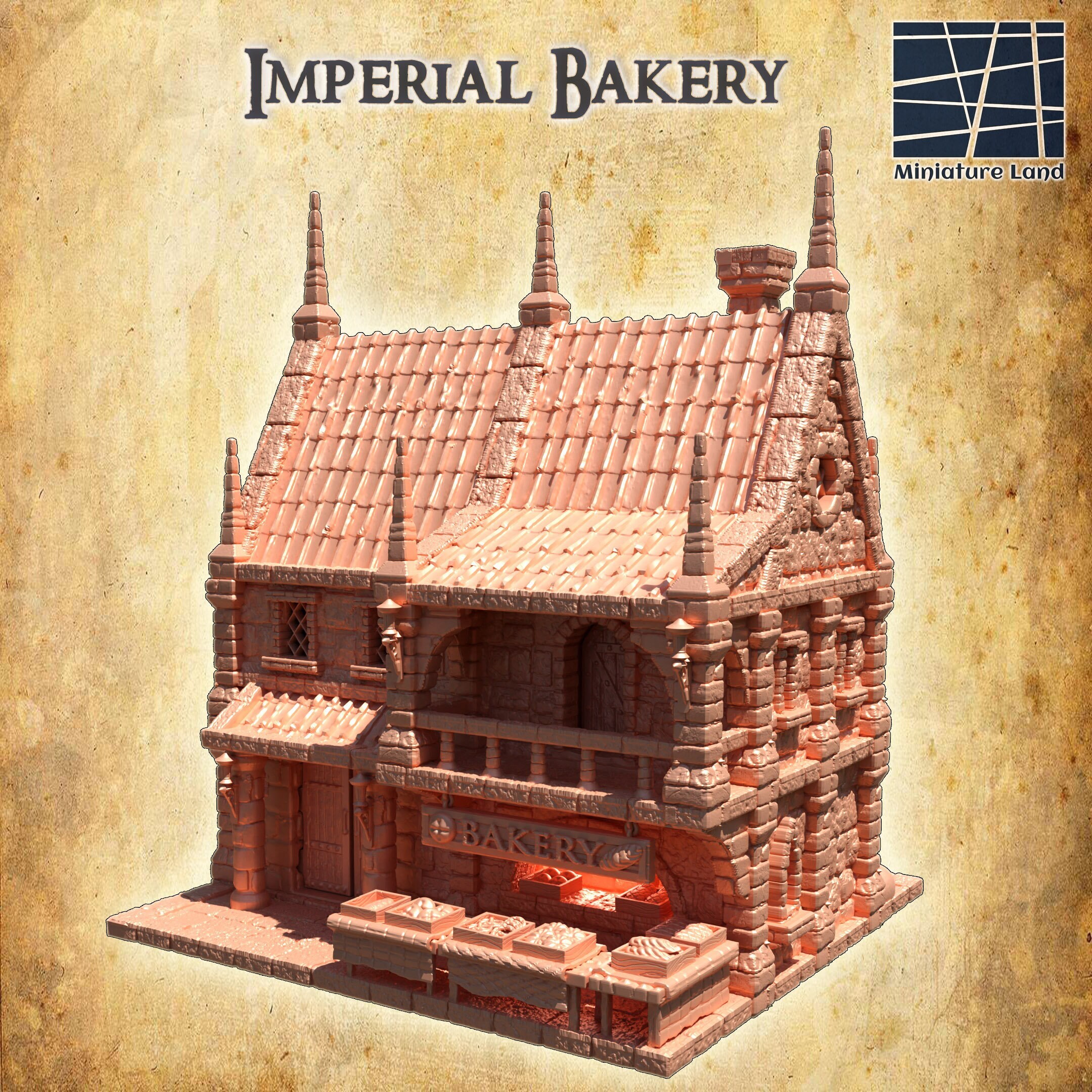 Imperial Bakery / 28mm scale / MiniatureLand / Terrain /  DnD / Tabletop / Wargaming / 3D printed