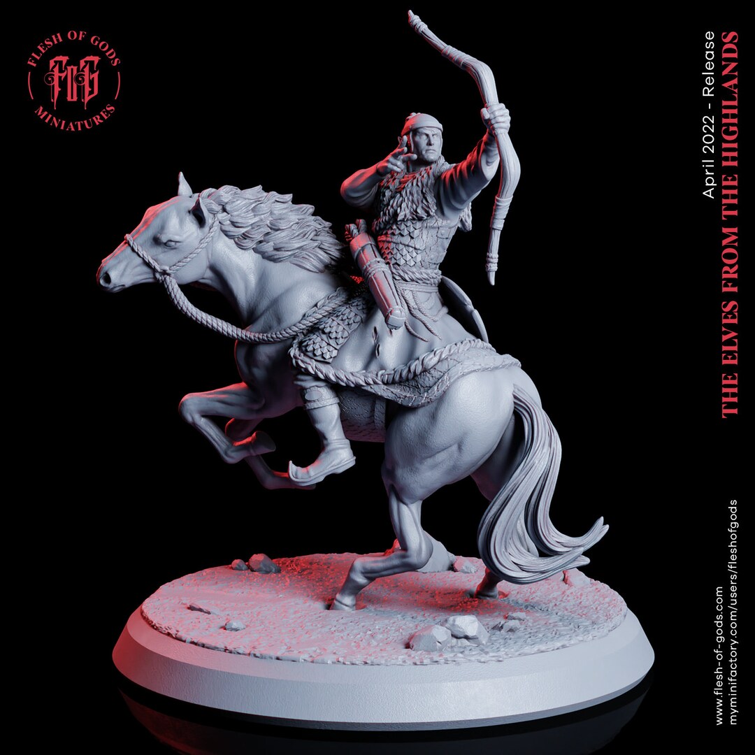 Elf Rider / the Elves From the Highlands / Flesh of Gods / Miniatures ...