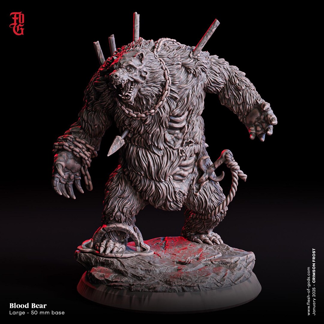 Blood Bear / Crimson Frost / Flesh of Gods / Miniatures - Etsy