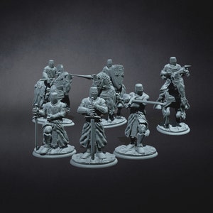 Medieval knights set 1A / Siege and Chivalry / Philip Sin / Miniatures / D&D