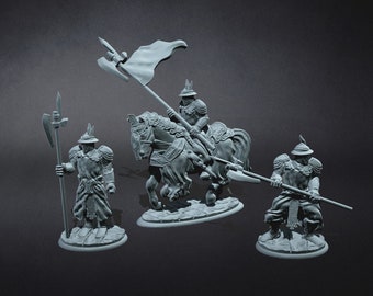 Medieval knights set 4 / Siege and Chivalry / Philip Sin / Miniatures / D&D