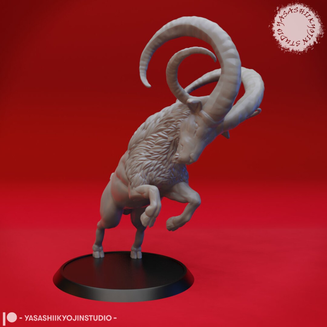 Giant Goat / Yasashii Kyojin Studio / Miniatures / D&D - Etsy