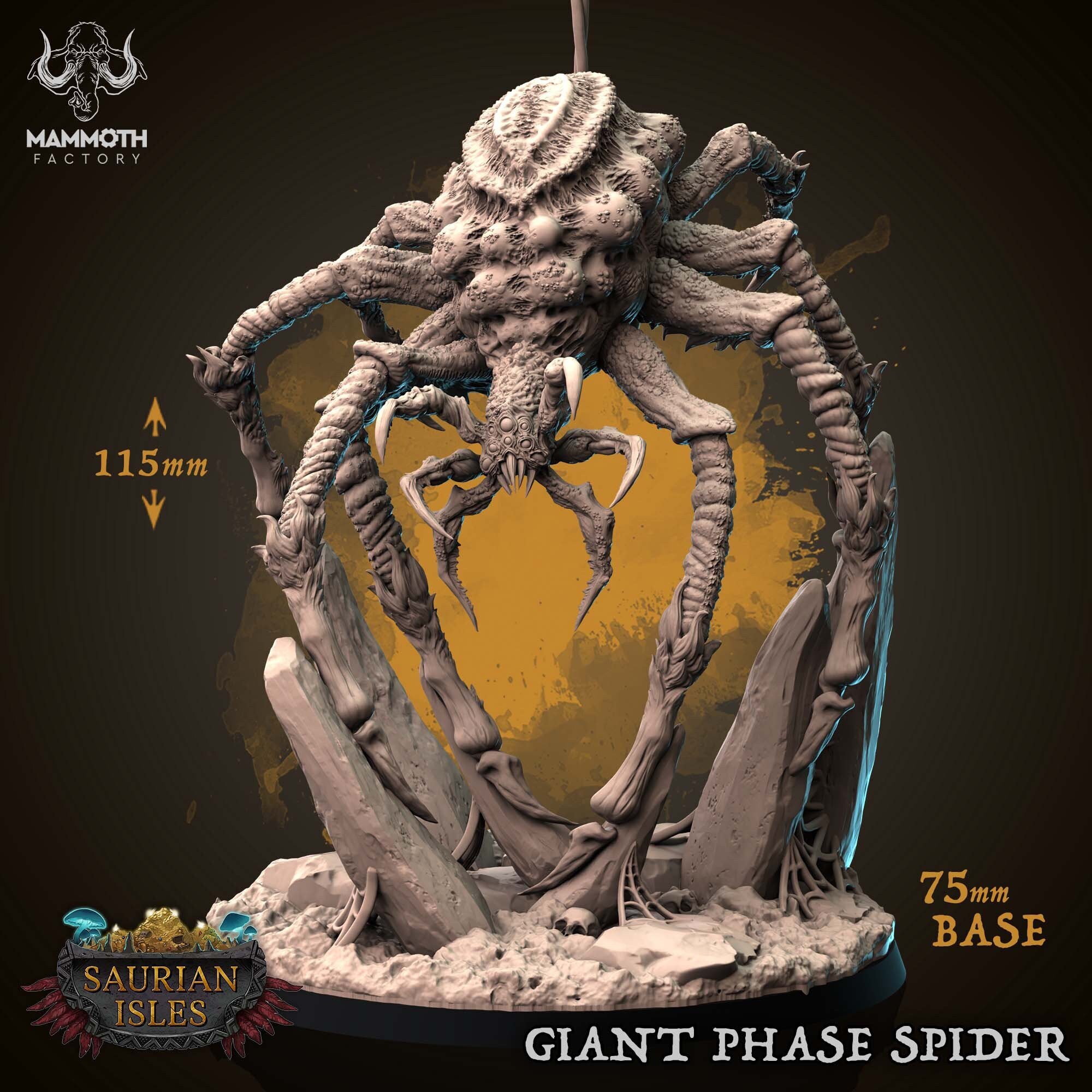 Phase Spiders / Saurian Isles / Mammoth Factory / Miniatures / D&D