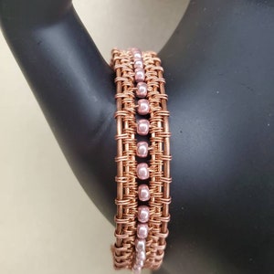 Wire woven bracelet