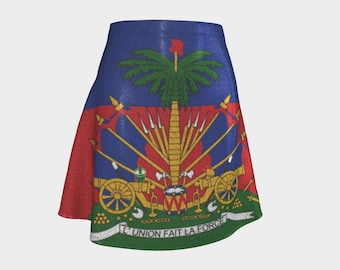 Haitian Flag flare Skirt