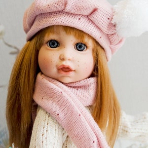 Doll with freckles, Doll with orange hair, Doll ready to ship, Gift idea for girl, Christmas gift, Doll with blue eyes, Birthday