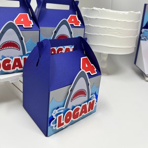 Shark Gable Treat Box: Jawsome Birthday Party Favors - Set of 6