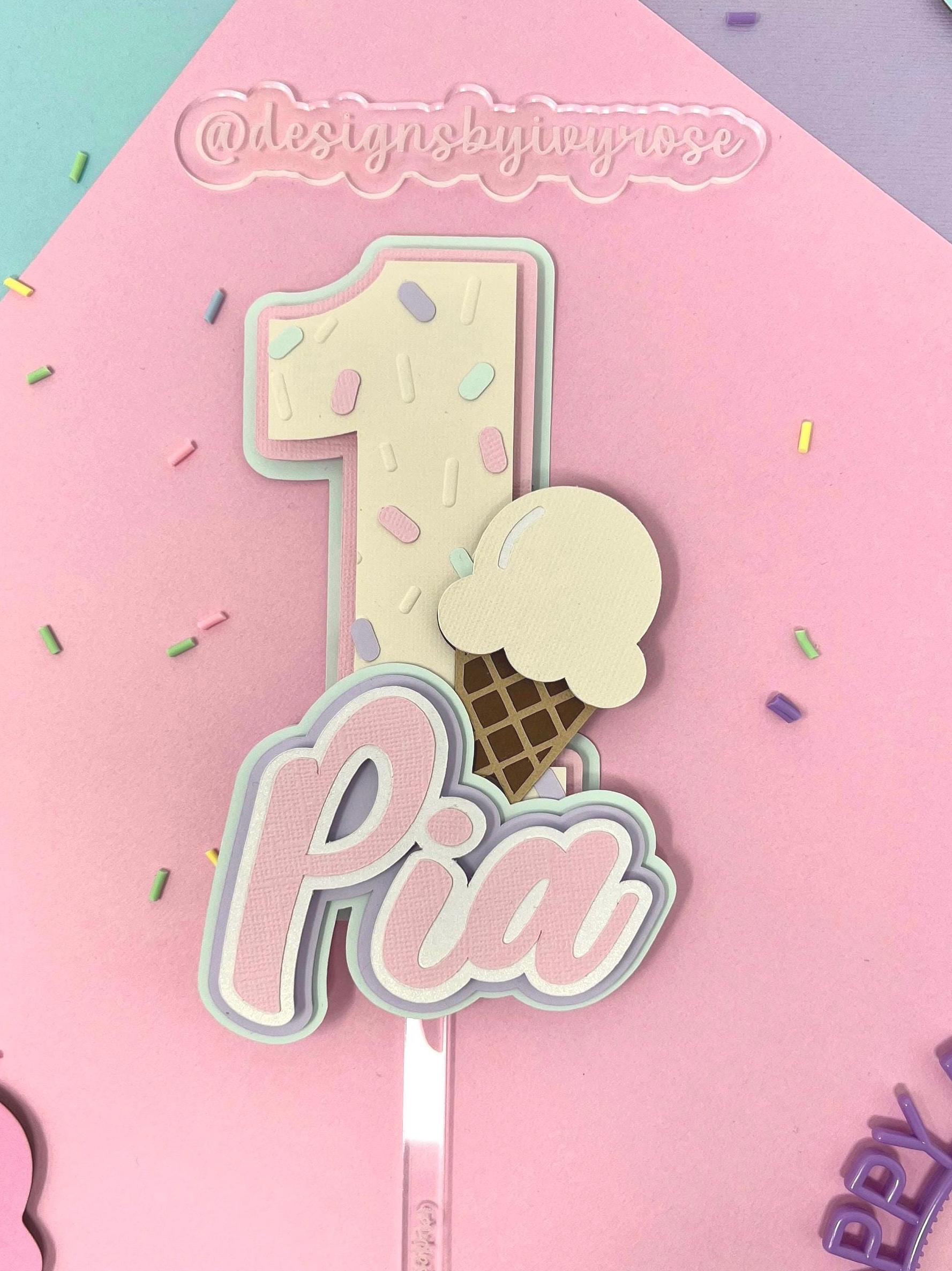 Ice Cream Cake Topper