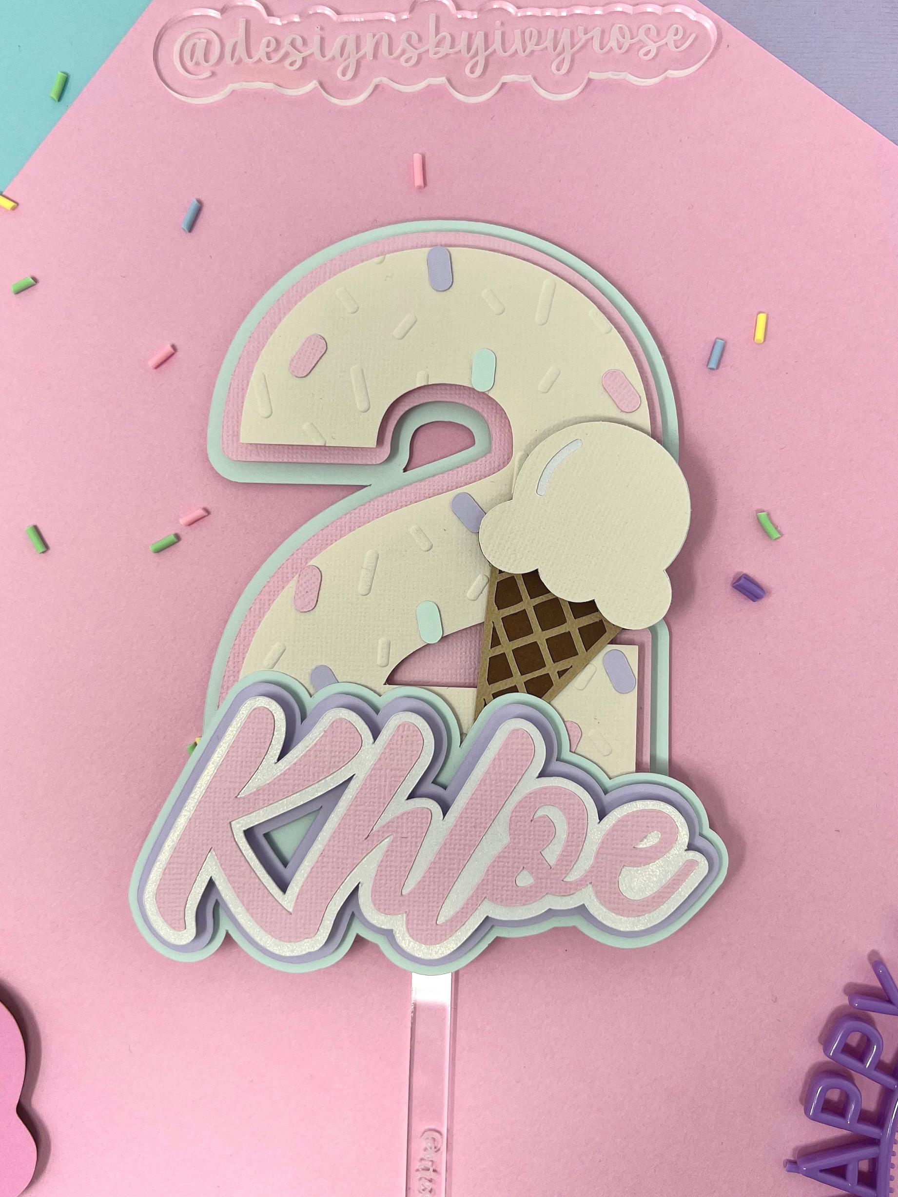 Ice Cream Cake Topper