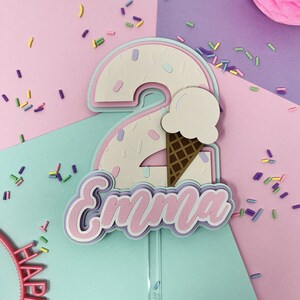 Pastel Ice cream| Ice Cream Cake Topper| Here’s the Scoop| Sweet One| Two Sweet| Three Scoops of Fun| Ice cream party| Ice cream party decor