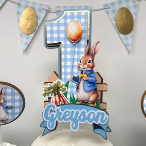 Peter Rabbit Cake Topper | Peter Rabbit Birthday Cake Decoration | Easter Cake Topper | Beatrix Potter Cake Decor| Peter Rabbit