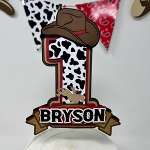 Cowboy Birthday| Cowboy Cake Topper| First Rodeo Party Favor| Cowboy Cake| Cowboy Party Decor| First Rodeo Party