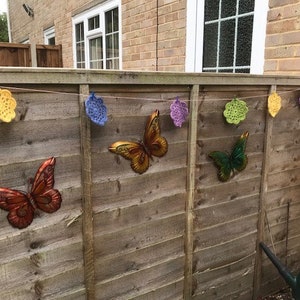 Handmade crocheted garland bunting