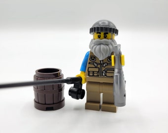 Custom LEGO Minifigure Male Fisher Etsy