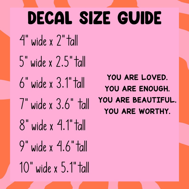 Affirmations Mirror Decal Mirror Decal Bridal Gift Car Etsy