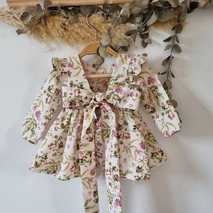 Ivory Flower Girl Dress Dress Boho First Birthday V Back Top - Etsy