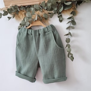 Sage Flower Girl Dress, Spring baby boy boho pants, Sage green classic pants for boys, toddler mint pants, organic rustic dress baby girls. pants