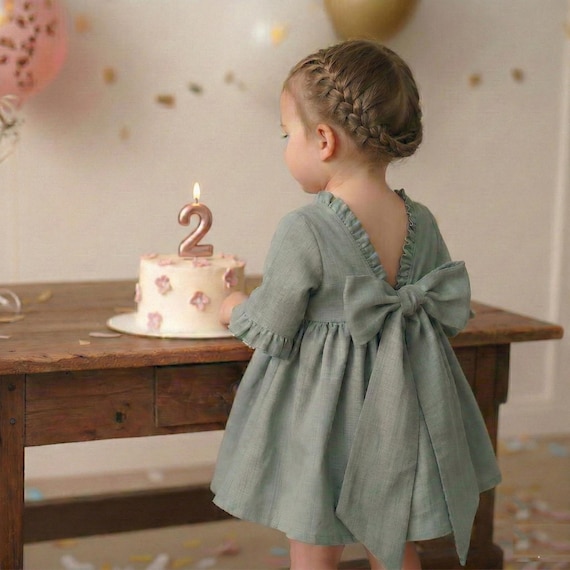 sage green dress for family pictures Ellen Chiffon Dress