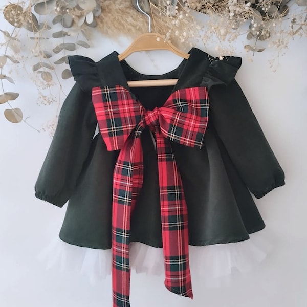 Robe de Noël pour tout-petits, robe de Noël pour filles, robe de Noël pour filles, robe de Noël pour tout-petits, robe de Noël pour bébé.