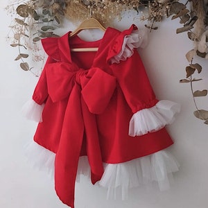 Toddler christmas dress, Girls christmas dress, christmas dress for girls, christmas dress toddler, baby christmas dress. dress red