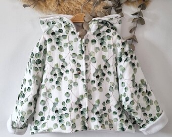 Bunny jacket, warm jacket for babies, children's coat with rabbit ears.