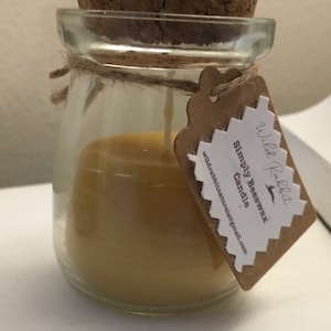 Beeswax Candle in glass jar - Handmade with wax from our hives.