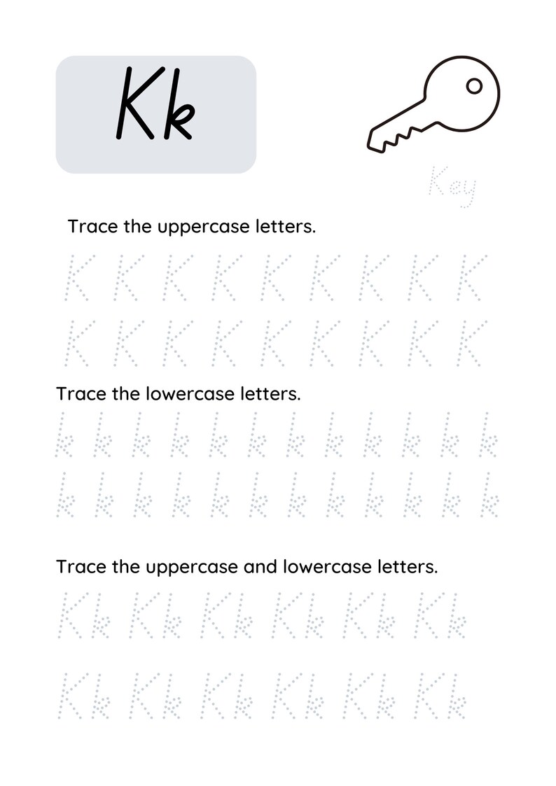 Alphabet Tracing Worksheets AZ / ABC Tracing Workbook /handwriting