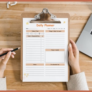 Daily Checklist for Kids | Printable | Kids Responsibility Chart, To Do list | Before and After School | Daily Routine, Chore Chart