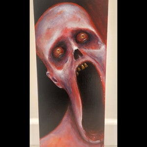 Monster horror painting. Creepy painting on canvas. Monster painting,  Monster art, zombie painting, zombie art, horror collector